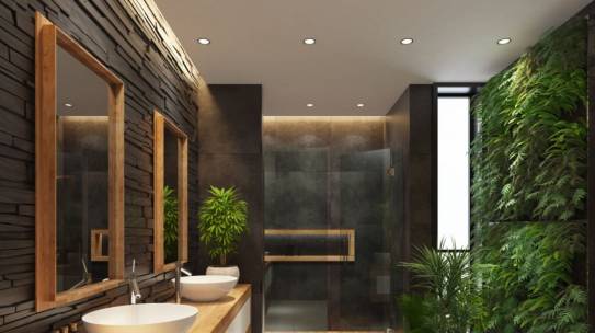 Solid Wood Bathroom Vanities & Cabinets